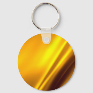 Elegant Gold Satin Faux Texture Look Keychain
