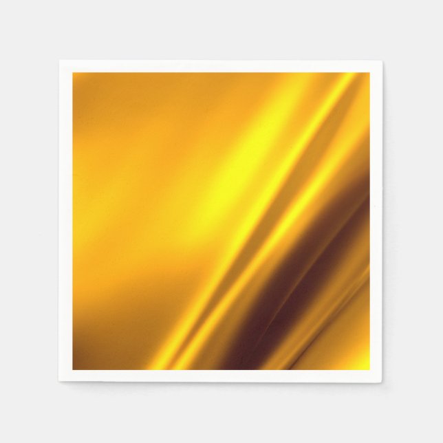 Elegant Gold Satin Faux Texture Look Napkin (Front)