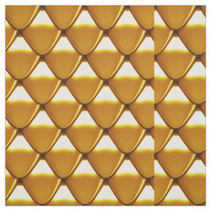 Elegant Gold Scale Pattern Fabric