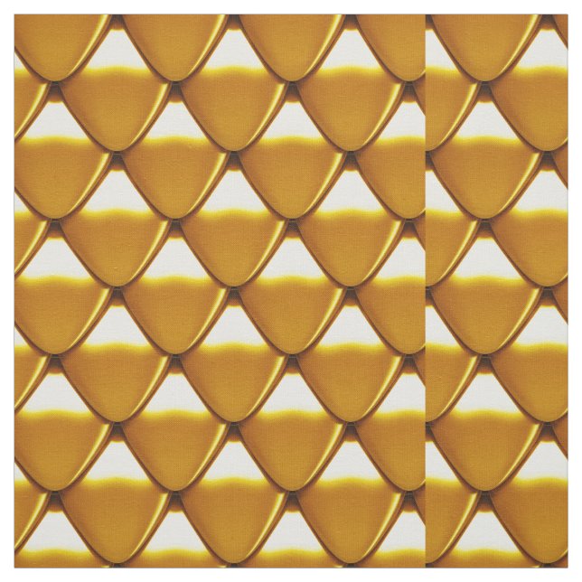Elegant Gold Scale Pattern Fabric (Swatch)