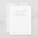 Elegant Gold Script Date Night Idea Advice Card<br><div class="desc">These elegant gold script date night idea cards are the perfect activity for a simple wedding reception or bridal shower. The minimalist gold and white design features fancy romantic typography with modern glam style. Customizable in any colour. Keep the design minimal and classy, as is, or personalize it by adding...</div>