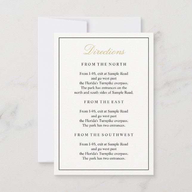 Elegant Gold Script Enclosure Card vertical (Front)