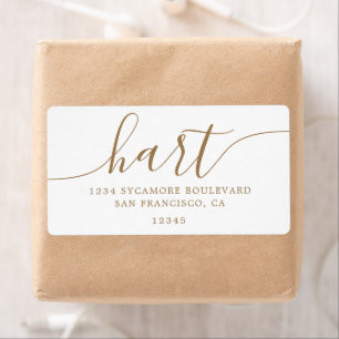 Elegant Gold Script Family Address