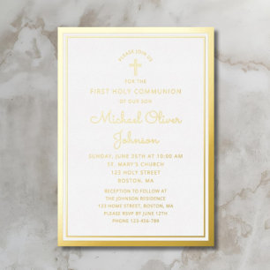 Elegant Gold Script First Communion