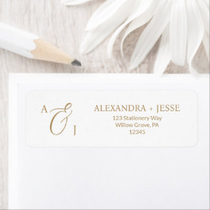 Elegant Gold Script Monogram