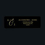 Elegant Gold Script Monogram<br><div class="desc">Elegant Gold Script Monogram These elegant gold script monogram return address labels are perfect for a simple wedding. The minimalist gold and white design features fancy romantic typography with modern glam style. Customizable in any colour. Keep the design minimal and classy, as is, or personalize it by adding your own...</div>