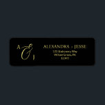 Elegant Gold Script Monogram<br><div class="desc">Elegant Gold Script Monogram These elegant gold script monogram return address labels are perfect for a simple wedding. The minimalist gold and white design features fancy romantic typography with modern glam style. Customizable in any colour. Keep the design minimal and classy, as is, or personalize it by adding your own...</div>