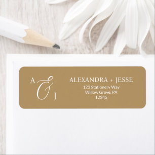 Elegant Gold Script Monogram