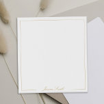 Elegant Gold Script Monogram Notepad<br><div class="desc">Create your own personalized notepad with elegant script monogram name and border in gold colour.</div>