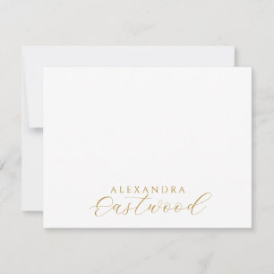 Elegant Gold Script Name Typography Card