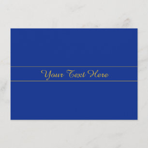 Elegant Gold Script on Navy Blue Background Enclosure Card