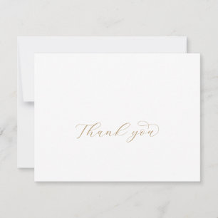 Elegant Gold Script Thank You Card