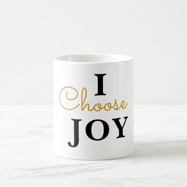 Elegant Gold Script Typography Coffee Mug (Center)