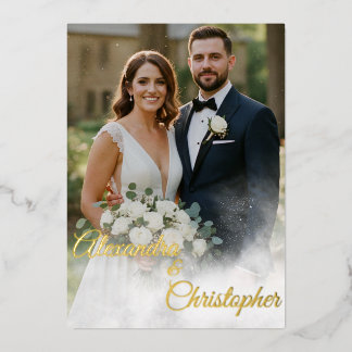 Elegant Gold Script Wedding