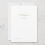 Elegant Gold Script Wedding Advice Card<br><div class="desc">This elegant gold script wedding advice card is perfect for a simple wedding and can be used for any event. The minimalist gold and white design features fancy romantic typography with modern glam style. Customizable in any colour. Keep the design minimal and classy, as is, or personalize it by adding...</div>