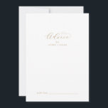 Elegant Gold Script Wedding Advice Card<br><div class="desc">This elegant gold script wedding advice card is perfect for a simple wedding and can be used for any event. The minimalist gold and white design features fancy romantic typography with modern glam style. Customizable in any colour. Keep the design minimal and classy, as is, or personalize it by adding...</div>