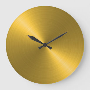 Elegant Gold Sheen Large Clock