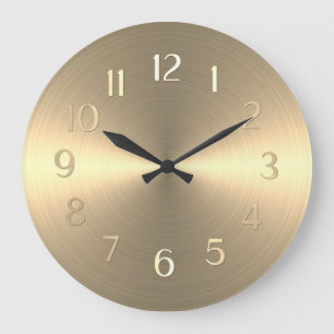 Elegant Gold Sheen Large Clock