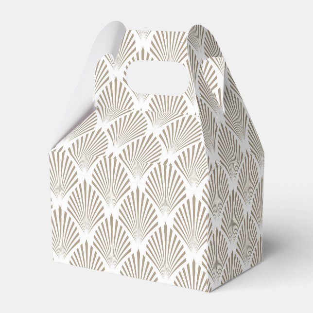 Elegant Gold Shell Pattern Favor Box (Back Side)
