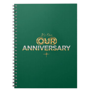 Elegant Gold & Silver   It's Our Anniversary  Notebook