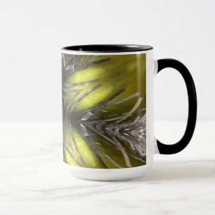 Elegant Gold Silver Kaleidoscope Christmas Star Mug