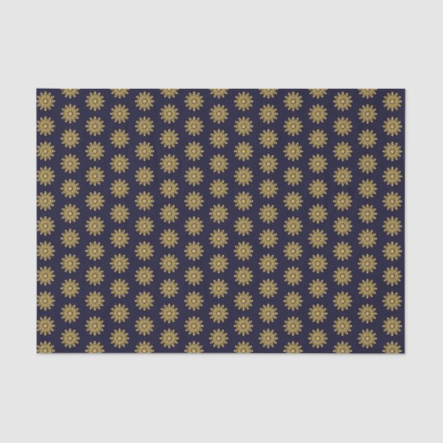 Elegant Gold Snowflake Holiday Tissue Paper (Front)