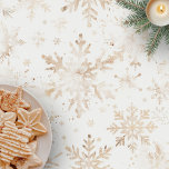 Elegant Gold Snowflakes Winter Themed Christmas Tablecloth<br><div class="desc">Add a touch of elegance to your holiday decor with our Elegant Gold Snowflakes Winter Themed Christmas Tablecloth. This stunning tablecloth features intricate gold snowflakes set against a white background, creating a beautiful winter-themed design that is perfect for the Christmas season. Add a touch of sophistication to your dining room...</div>