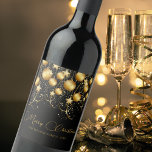 Elegant Gold Sparkle Christmas Party Bauble Wine Label<br><div class="desc">This sophisticated wine or champagne label is designed with a gold sparkle bauble design, adding a touch of luxury to your holiday celebrations. The words "Merry Christmas" are written in exquisite script, conveying the warmth and joy of the holiday season. But that's not all - this wine label is customizable!...</div>