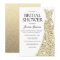 Elegant Gold Sparkle Dress Bridal Shower Invite