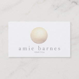 Elegant Gold Sphere Minimalist White Business Card