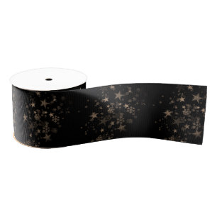 Elegant Gold Star Holiday New year Gifts  Grosgrain Ribbon