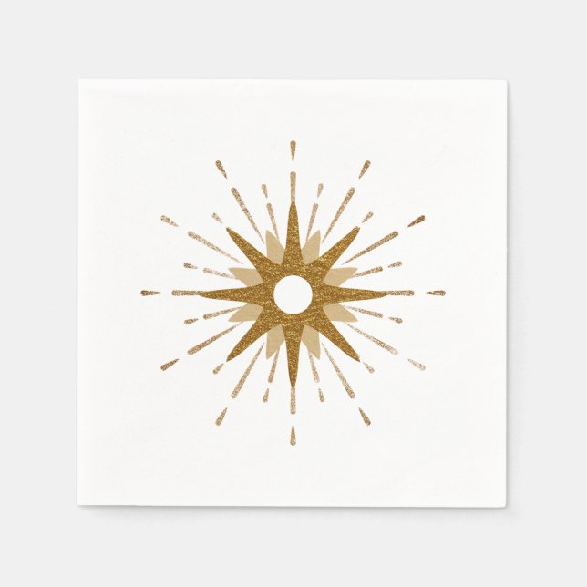 Elegant Gold Starburst Napkin (Front)