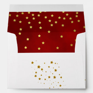 Elegant Gold Stars Christmas Envelope