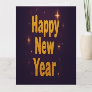 Elegant Gold Stitched Typography Classy Party Card