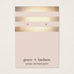 Élégant Gold Stripe Moderne Rose Écran d'oreille