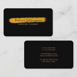 Elegant Gold Stroke Signature Business Card