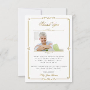 Elegant Gold Swirl Thank You Card   Edit Colour