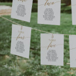 Elegant Gold Table Number 4 Seating Chart<br><div class="desc">These elegant gold table number 4 seating chart cards are perfect for a simple wedding. The neutral design features a minimalist card decorated with romantic and whimsical faux gold foil typography. The card prints on the front and back (double-sided).</div>