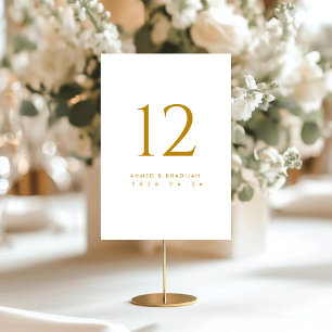 Elegant Gold Table Number Card