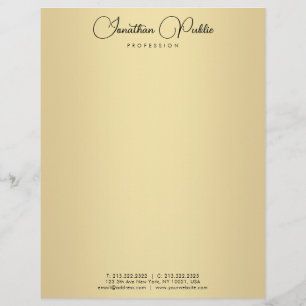 Elegant Gold Template Typography Modern Simple Letterhead