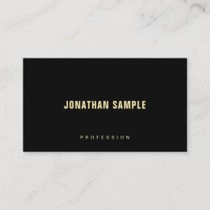 Elegant Gold Text Font Simple Template Modern Business Card