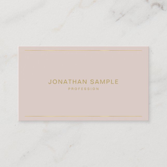 Elegant Gold Text Modern Template Simple Design Business Card (Front)