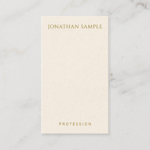 Elegant Gold Text Name Template Vertical Modern Business Card