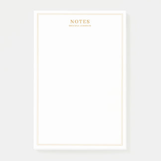 Elegant Gold Text Post-it Notes