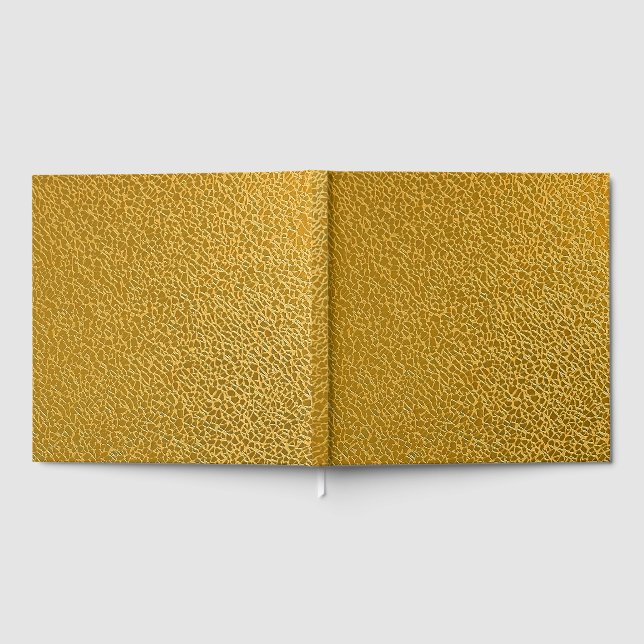 Elegant Gold Texture 12" x 12" Guest Book (Full)