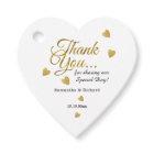 Elegant Gold Thank You Heart Wedding