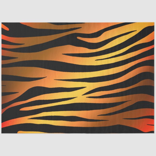 Elegant Gold Tiger Tissue Paper (Front)