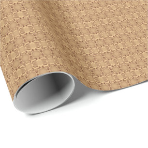 Elegant Gold Tone Effect Geometic Gift Wrap