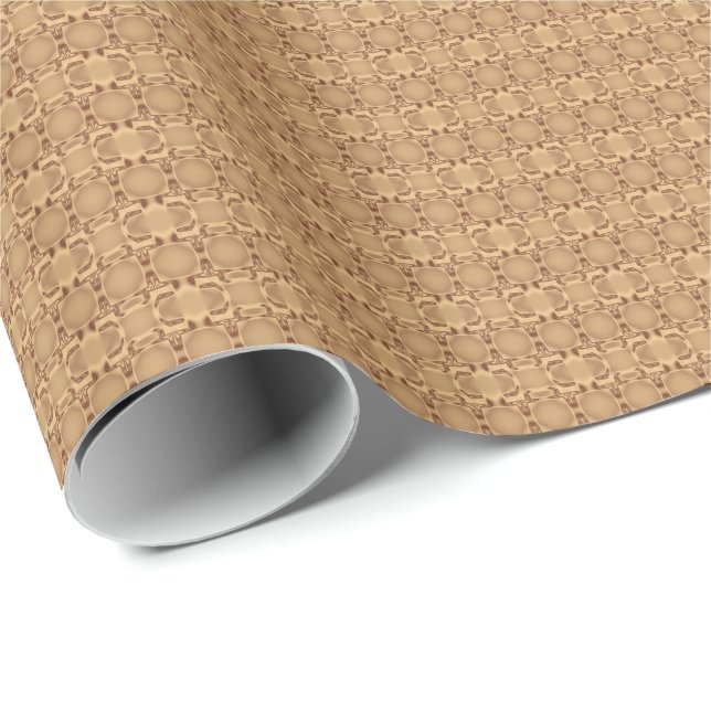 Elegant Gold Tone Effect Geometic Gift Wrap (Roll Corner)