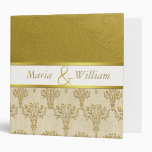 Elegant Gold Tone Wedding Binder